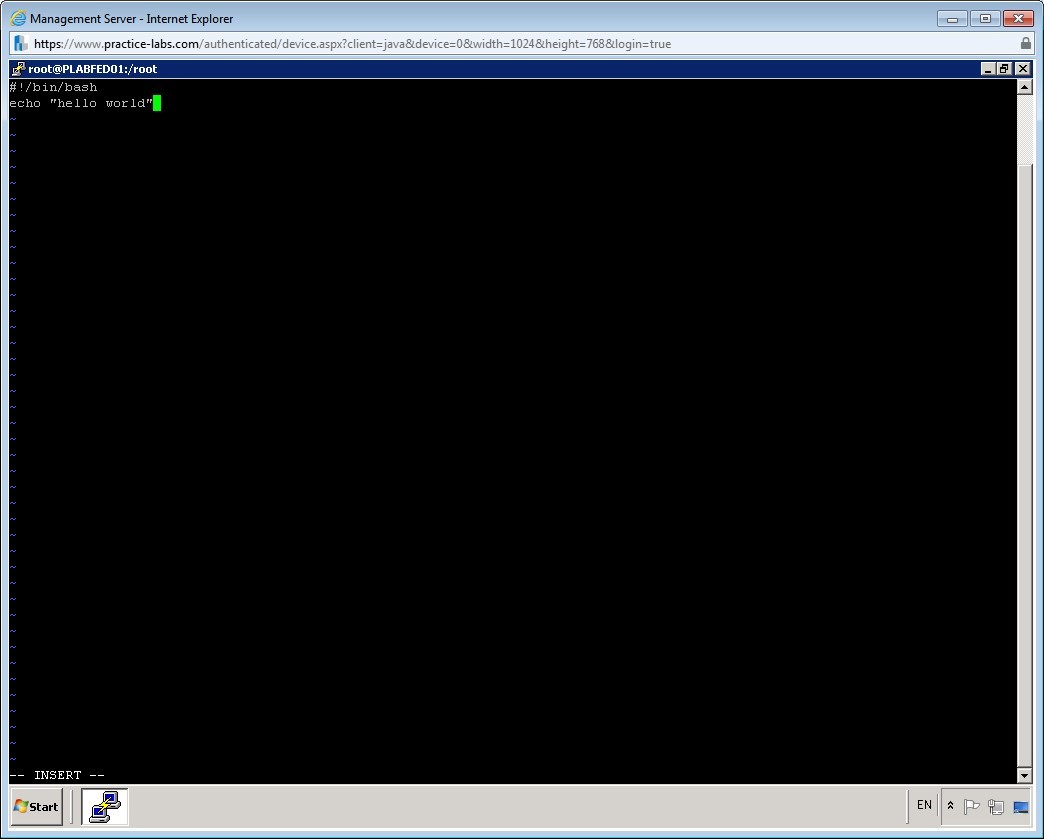 Practice Labs screenshot.